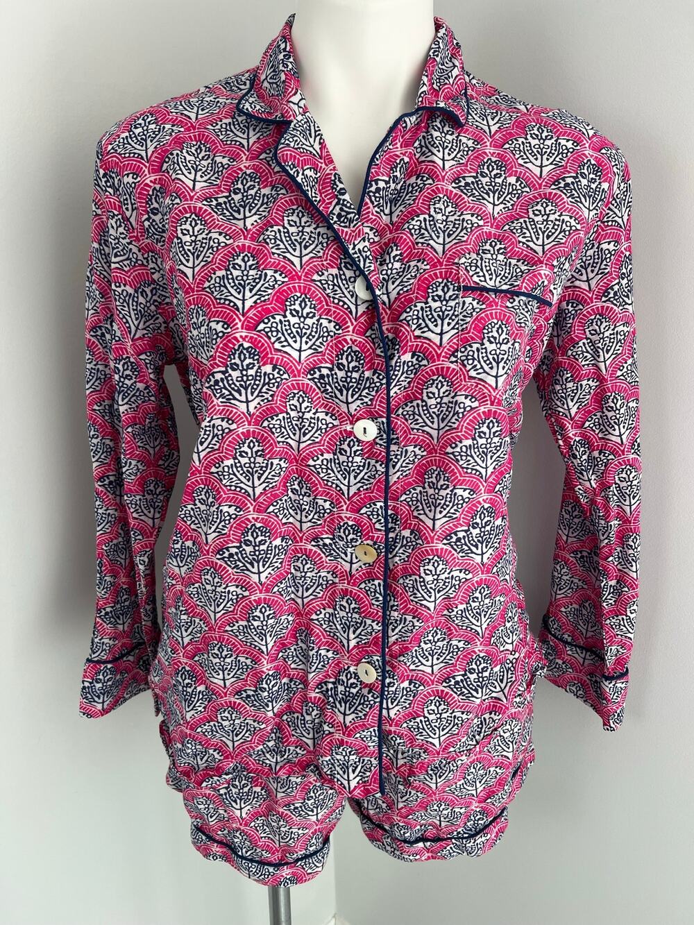 Women's Roller Rabbit Cotton Silk Blend PJ Set Small